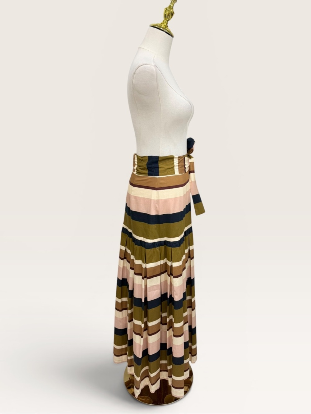 Antonio Melani x Style Bungalow The Town Sateen Stripe A Line Midi Skirt NWT - Picture 8 of 13
